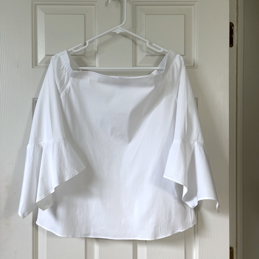 WHBM White Off Shoulder Top - S